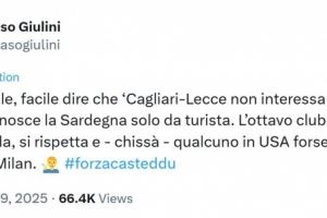 卡利亚里主席回应米兰老板:在美国我们的球迷数量可能比米兰还多 卡利亚里主席回应米兰老板:在美国我们的球迷数量可能比米兰还多