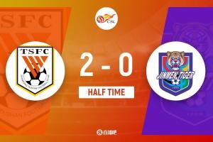 半场-山东泰山2-0天津津门虎 瓦科远射破门泽卡建功谢文能献助攻 半场-山东泰山2-0天津津门虎 瓦科远射破门泽卡建功谢文能献助攻